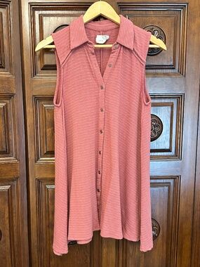 Everleigh sleeveless pink tunic, size S